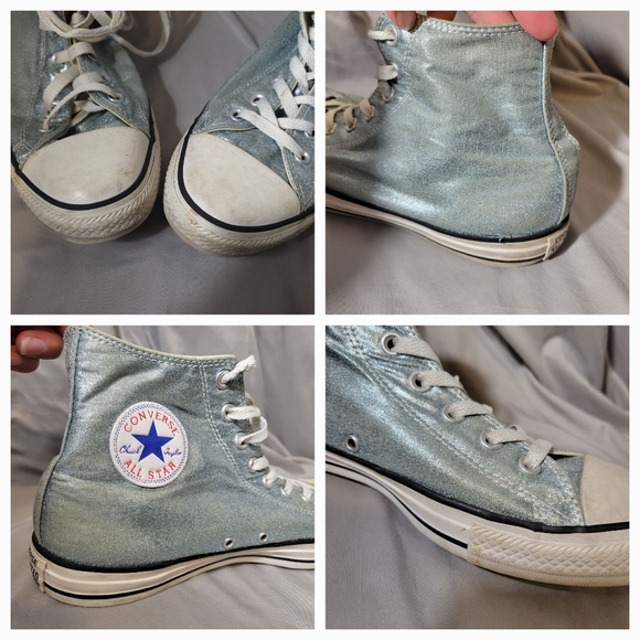 Metallic Light Blue Converse - Picture 8 of 8